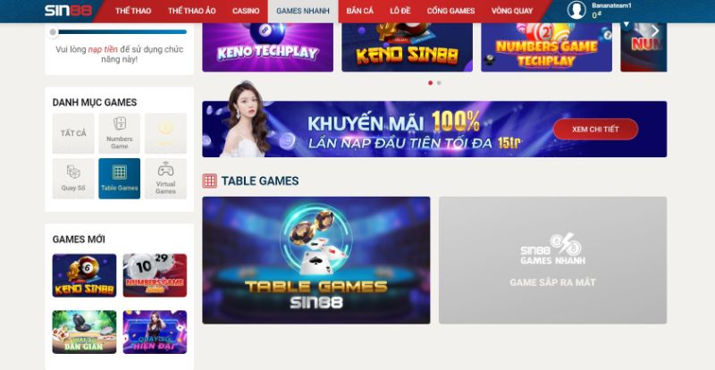 Tables game thu hút nhiều người chơi tham gia