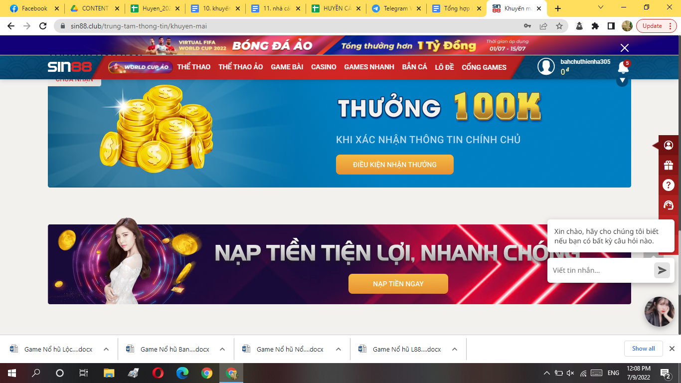 Tổng hợp khuyến mãi Sin88 cực khủng dành cho tất cả người chơi